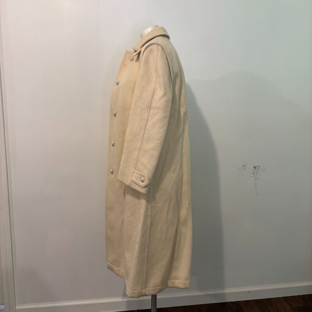 Salko Vintage Women’s Wool Austrian Long Neutral Cream Peacoat Size 36 - Picture 11 of 12
